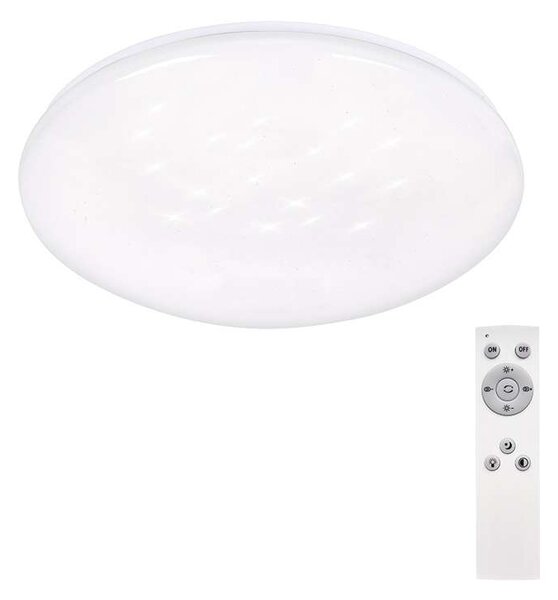 LED stropné svetlo s diaľkovým ovládaním Star - priemer 37 cm, biela