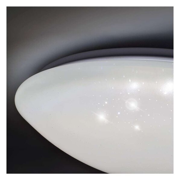 LED stropné svetlo s diaľkovým ovládaním Star - priemer 37 cm, biela