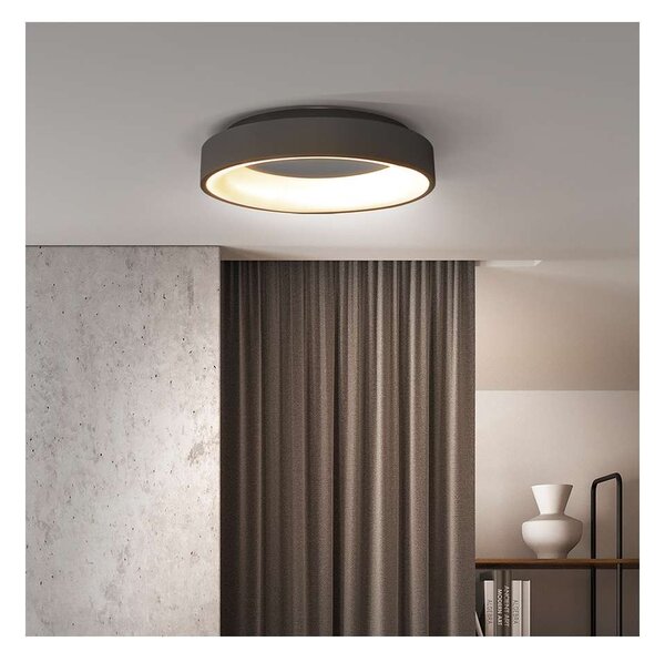 LED stropné svetlo s diaľkovým ovládaním Treviso - priemer 45 cm, sivá