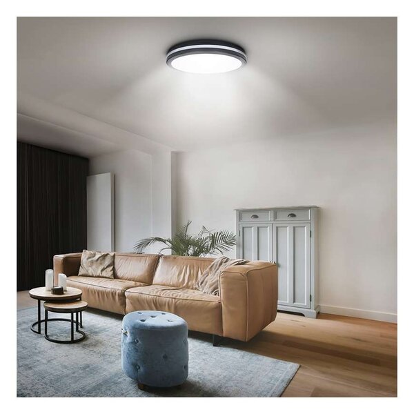 LED stropné svetlo WO821 nastaviteľné - priemer 40 cm, čierna