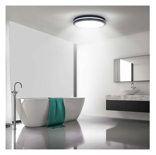LED stropné svetlo WO821 nastaviteľné - priemer 40 cm, čierna