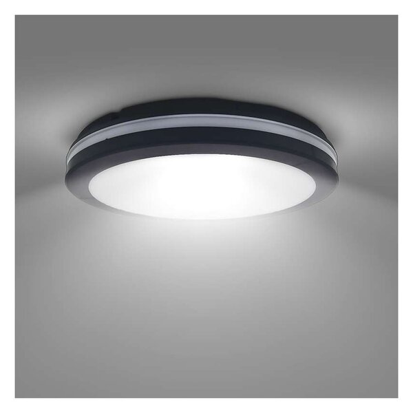 LED stropné svetlo WO820 nastaviteľné - priemer 30 cm, čierna
