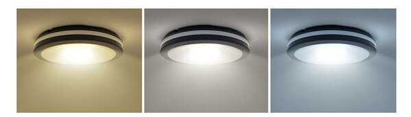 LED stropné svetlo WO820 nastaviteľné - priemer 30 cm, čierna
