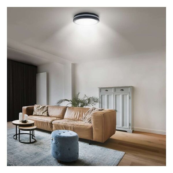 LED stropné svetlo WO820 nastaviteľné - priemer 30 cm, čierna