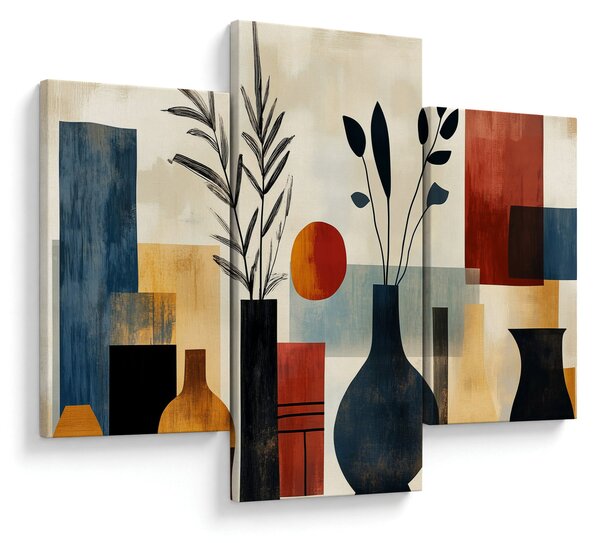 Obraz - Kubistické vázy (90x60 cm)