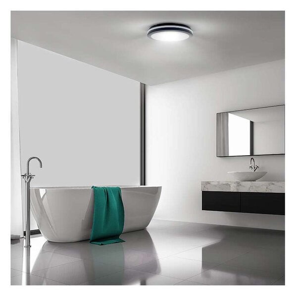 LED stropné svetlo WO820 nastaviteľné - priemer 30 cm, čierna