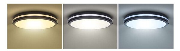 LED stropné svetlo WO821 nastaviteľné - priemer 40 cm, čierna