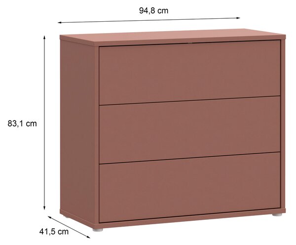 KOMODA, terakotová, 95/83/42 cm Carryhome - Online Only spálne, Online Only