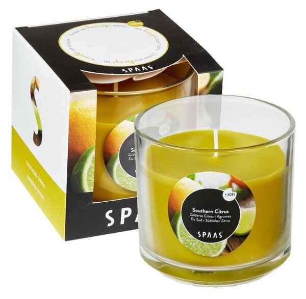 Vonná sviečka v skle SOUTHERN CITRUS 8,5 cm žltá