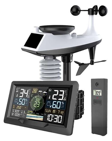Profesionálna meteostanica TE91 WiFi, čierna