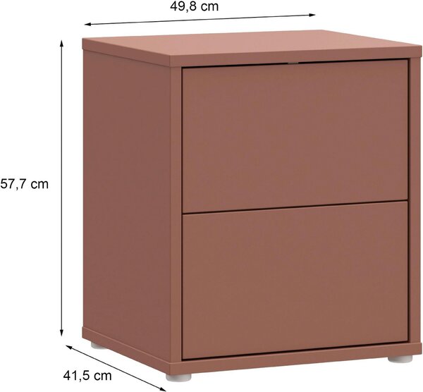 NOČNÝ STOLÍK, terakotová, 50/58/42 cm Carryhome - Online Only spálne, Online Only