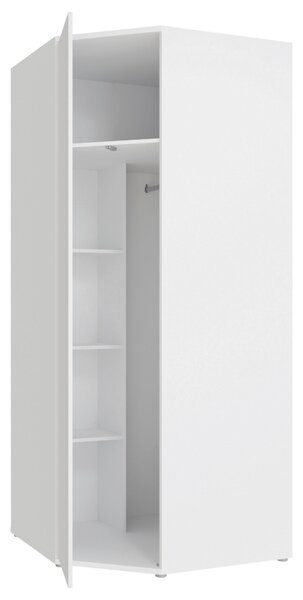 ROHOVÁ ŠATNÍKOVÁ SKRIŇA, biela, 92/214/92 cm Carryhome - Skrine, Online Only