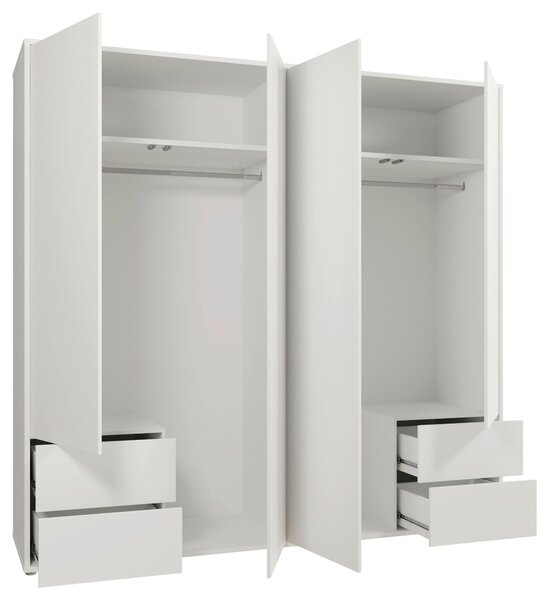 SKRIŇA S OTOČNÝMI DVERAMI, biela, 224/214/60 cm Carryhome - Skrine, Online Only