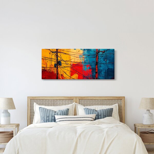 Obraz - Abstraktné elektrické vedenie (120x50 cm)