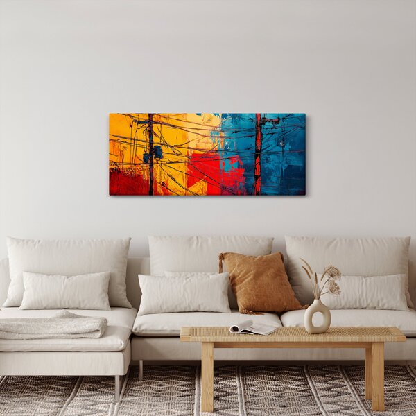Obraz - Abstraktné elektrické vedenie (120x50 cm)