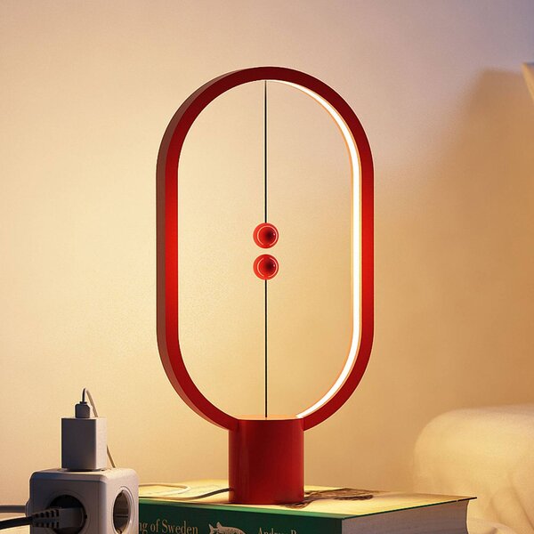 SEGULA Heng Balance stolná LED lampa, červená