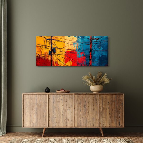 Obraz - Abstraktné elektrické vedenie (120x50 cm)