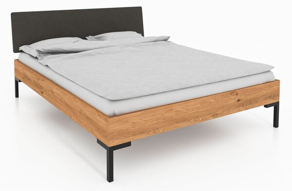 Dvojlôžková posteľ z dubového dreva s čalúneným čelom 180x200 cm Abises 1 - The Beds