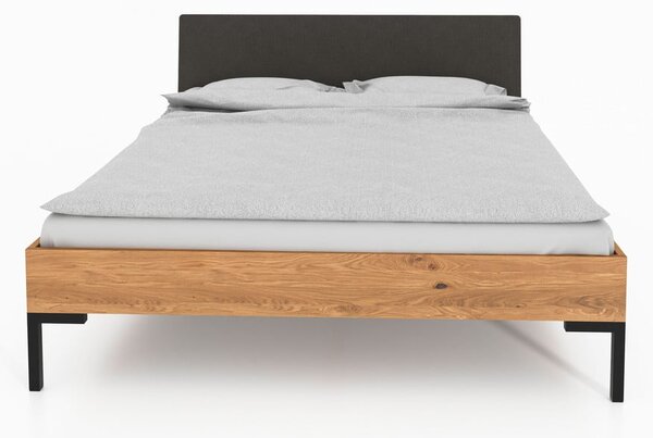 Dvojlôžková posteľ z dubového dreva s čalúneným čelom 180x200 cm Abises 1 - The Beds