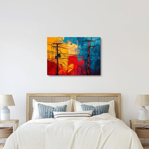 Obraz - Abstraktné elektrické vedenie (70x50 cm)
