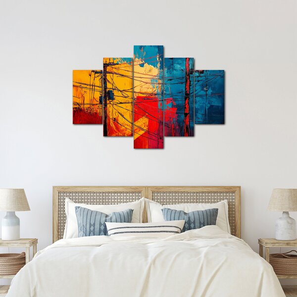 Obraz - Abstraktné elektrické vedenie (150x105 cm)