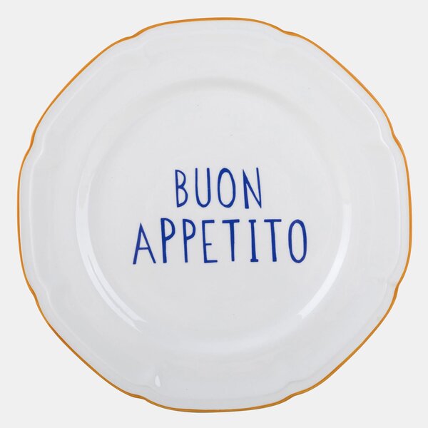 Sinsay - Keramický tanier s nápisom Buon Appetito - žltá