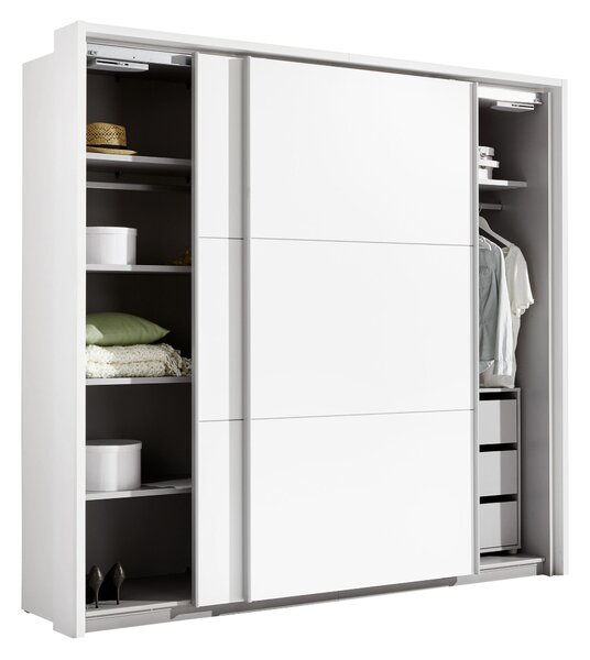 ŠAT. SKRIŇA S POSUV. DVERAMI, biela, 270/210/61 cm Carryhome - Skrine, Online Only