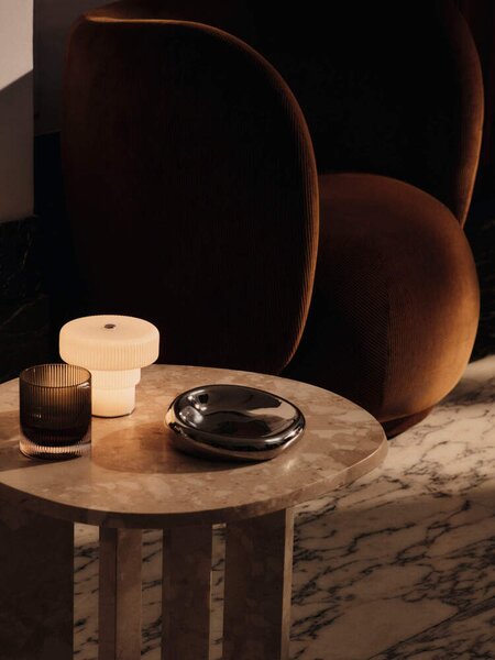 Ferm Living Poháre na vodu Ripple Tumbler set 2 ks, smoked grey