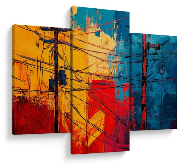Obraz - Abstraktné elektrické vedenie (90x60 cm)