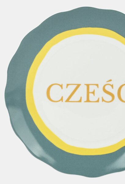 Sinsay - Keramický tanier s nápisom Cześć - viacfarebná