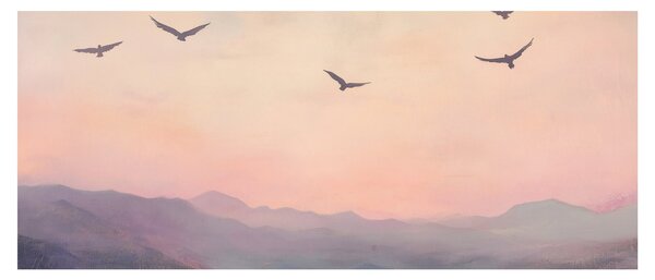 Obraz - Hejno vtákov II. (120x50 cm)