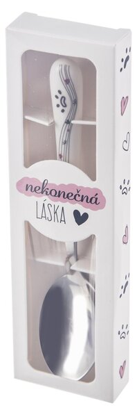 Dezertná lyžička NEKONEČNÁ LÁSKA pes 1 ks
