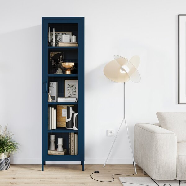 Vitrína LUIGI, 500 x 1800 x 350 mm, Modern: farba granátová