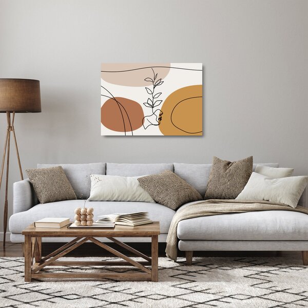Sklenený obraz - Boho Shapes (70x50 cm)