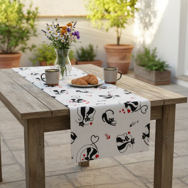 Behúň na stôl Black cats Farba Viacfarebná Rozmery 20x120 cm