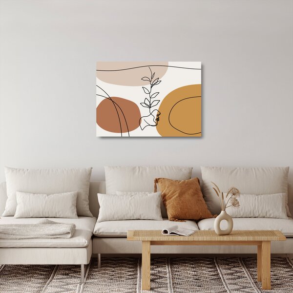 Sklenený obraz - Boho Shapes (70x50 cm)