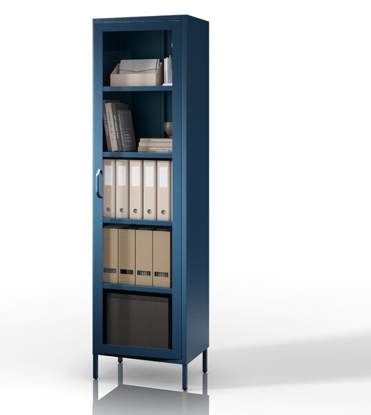 Vitrína LUIGI, 500 x 1800 x 350 mm, Modern: farba granátová