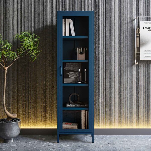 Vitrína LUIGI, 500 x 1800 x 350 mm, Modern: farba granátová
