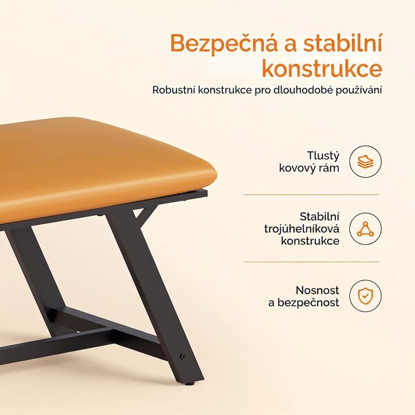 VASAGLE Jedálenská lavica Mino 139 cm čierna/hnedá