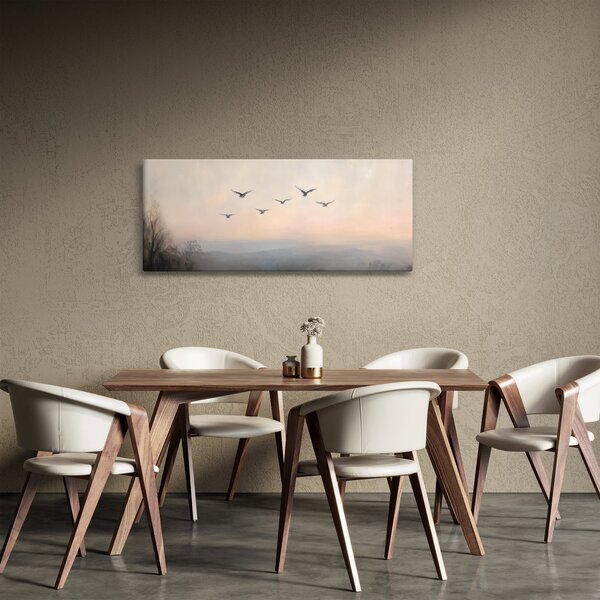 Obraz - Hejno vtákov (120x50 cm)