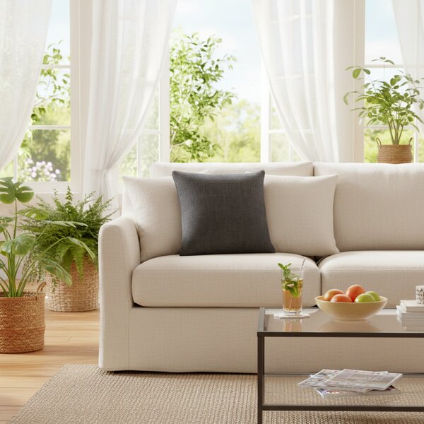 Obliečka na vankúš Intreccio Jacquard Chenille čierna Farba Čierna Rozmery 42x42 cm