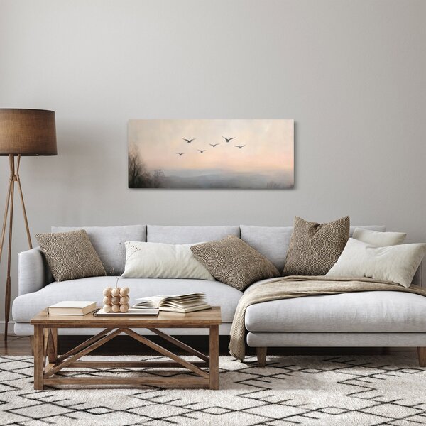 Obraz - Hejno vtákov (120x50 cm)