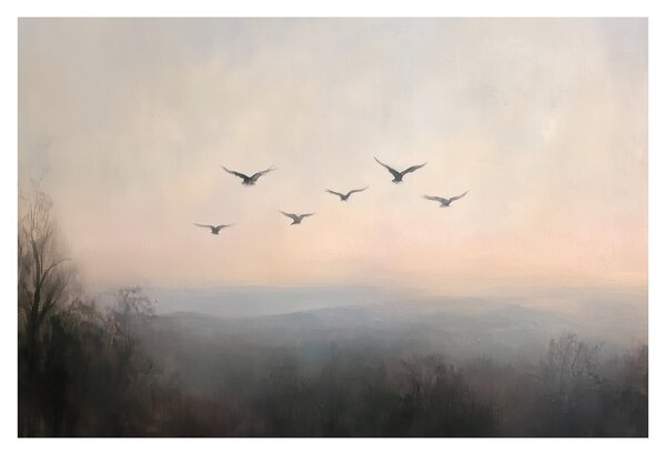 Obraz - Hejno vtákov (90x60 cm)