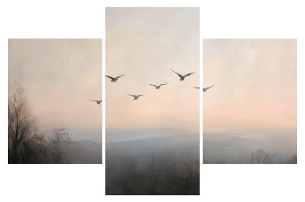 Obraz - Hejno vtákov (90x60 cm)