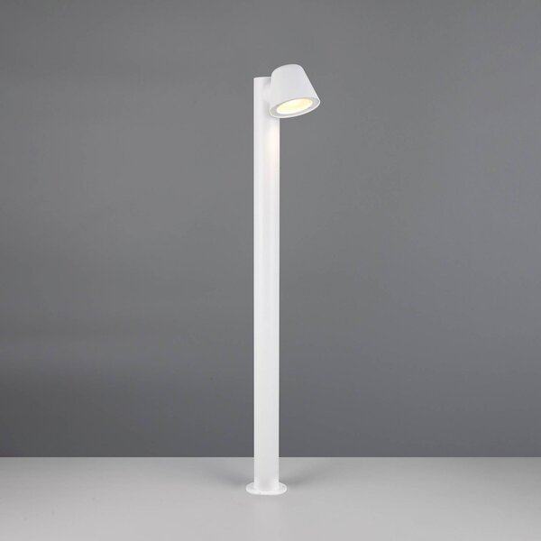 Trio Lighting Chodníkové svetlo Beni, biela matná, výška 100 cm, kov, Čierna, kov, Moderný, Osvetlenie príjazdovej cesty