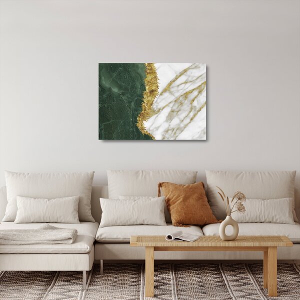 Sklenený obraz - Zelený mramor N⁰1 (70x50 cm)