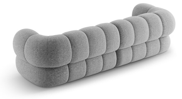 MUZZA Štvormiestna pohovka KOEGO 240 cm chenille sivá