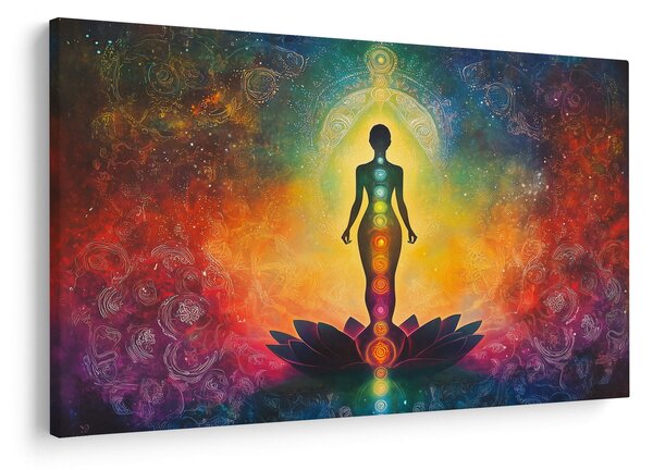 Obraz - Žena a čakry (90x60 cm)