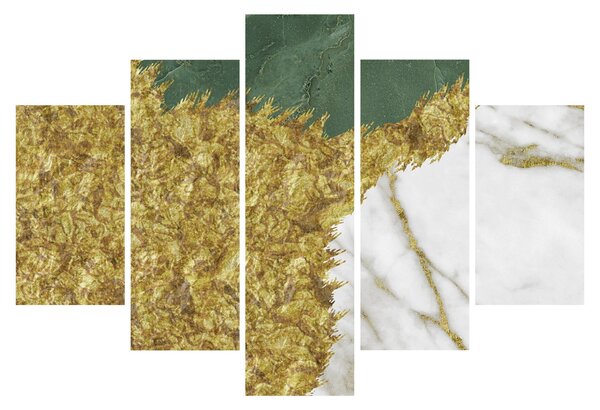 Obraz - Zelený mramor N⁰2 (150x105 cm)