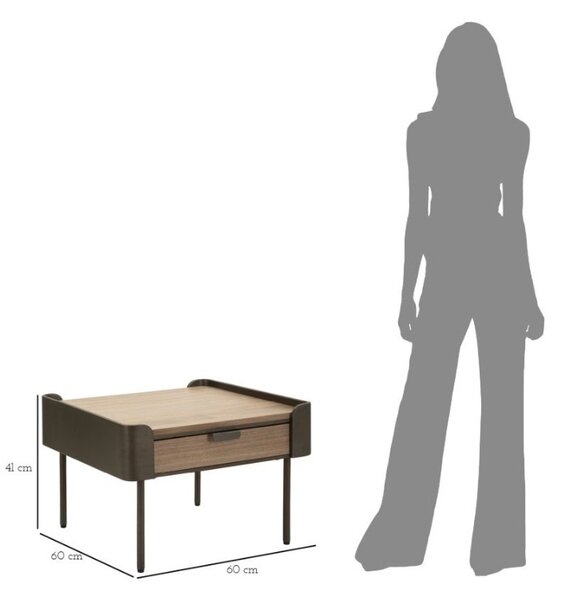 Dizajnový konferenčný stolík Ekewaka 60 cm hnedý